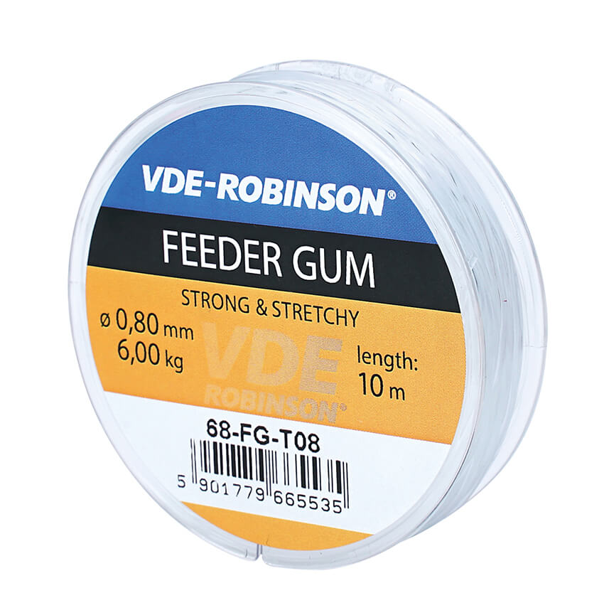 Feeder guma VDE-Robinson Strong & Stretchy, transparentná