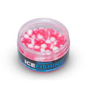 Lososie ikry MIKBAITS ICE Fishing Range v dipe, 100 ml cesnak
