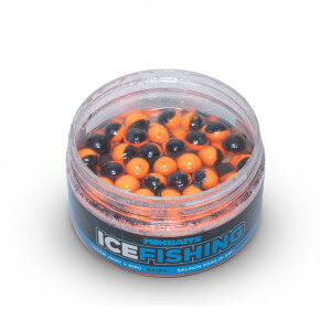 Lososie ikry MIKBAITS ICE Fishing Range v dipe, 100 ml nymfa