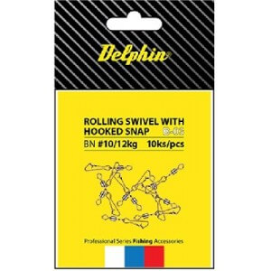 Obrázek 2 k Karabinka a obratlík DELPHIN Rollings swivel with Hooked snap