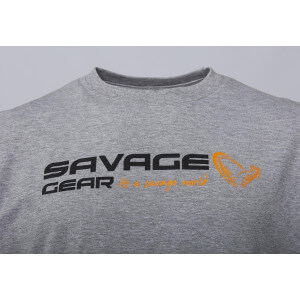 Obrázok 4 k Tričko SAVAGE GEAR Signature Logo T-Shirt Grey Melange