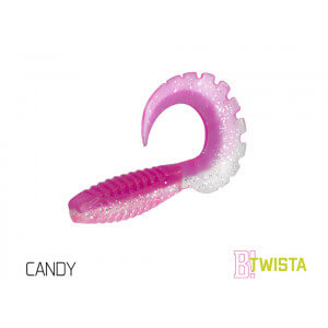 Umelá nástraha DELPHIN Twista UVs, 10 cm, 5 ks Candy