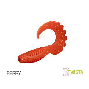 Umelá nástraha DELPHIN Twista UVs, 10 cm, 5 ks Berry