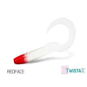 Nástrahy DELPHIN TwistaX Eeltail UVs 15 cm, 5 ks Redface